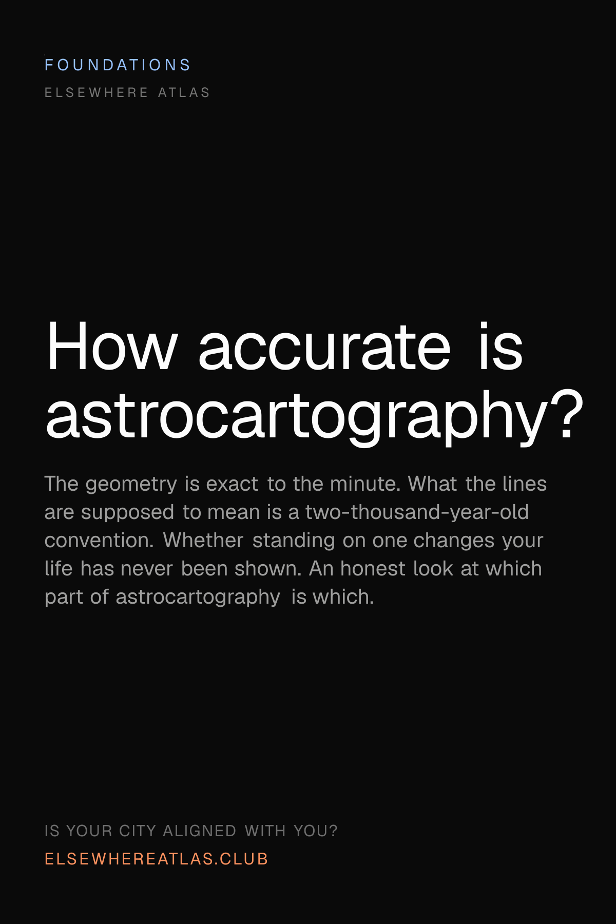 How accurate is astrocartography?