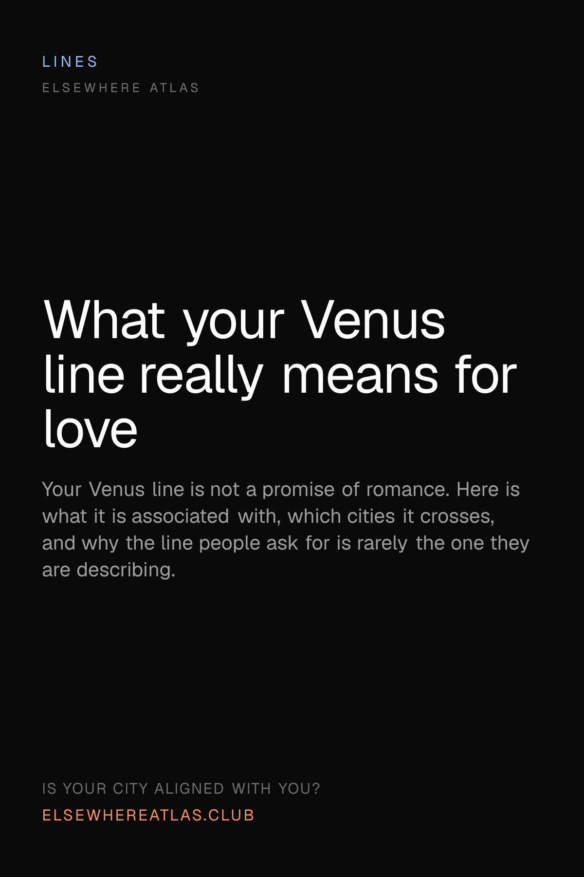 What your Venus line really means for love